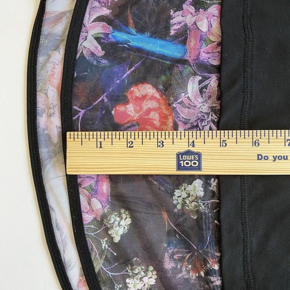 Calia by Carie Underwood Flow T-Shirt Sz XS Black Short Sleeve Workout Sheer Hem - Picture 10 of 10